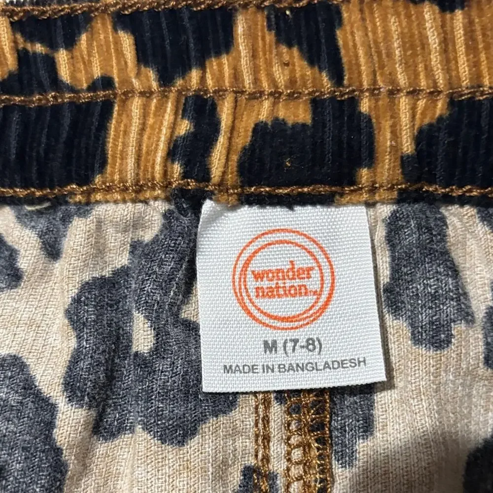 Wonder Nation M 7/8 Black and Brown Animal Print Skirt nwt perfect soft material